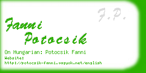 fanni potocsik business card